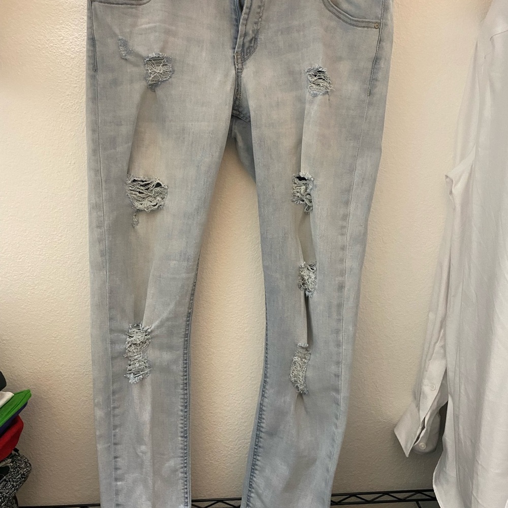 Refuge Light Blue Distressed Boyfriend Jeans